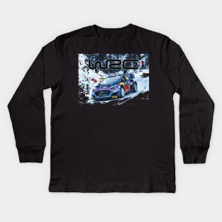 WRC ford puma - Sebastien loeb Rally1 M-Sport Isabelle Galmiche Kids Long Sleeve T-Shirt